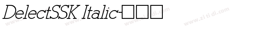 DelectSSK Italic字体转换